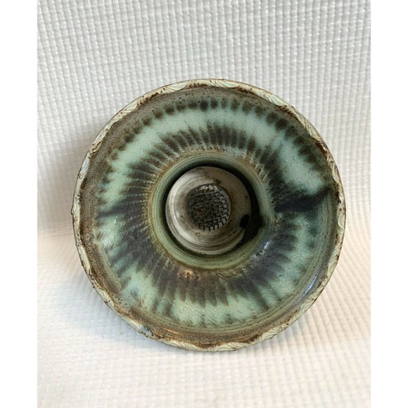 Vintage pottery ikebana vase Signed Oriental Japandi Minimalist - Picture 3 of 9